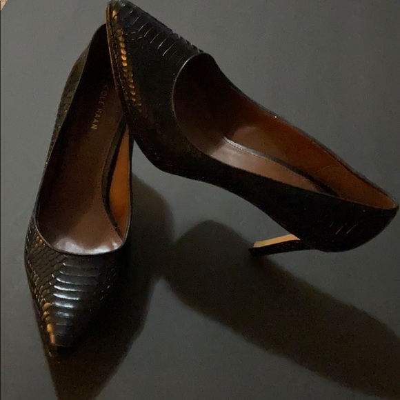 cole haan snakeskin pumps